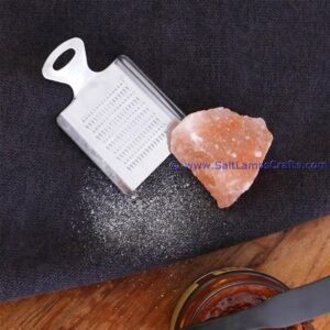 himalayanpinkrocksaltchunkswithmetalgraterandwoodenholderforcookingtasteorganicrocksaltpurestsaltonearth12 Salt Lamps Crafts Manufacture and Exporter