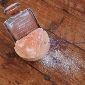 himalayanpinkrocksaltchunkswithmetalgraterandwoodenholderforcookingtasteorganicrocksaltpurestsaltonearth13 Salt Lamps Crafts Manufacture and Exporter