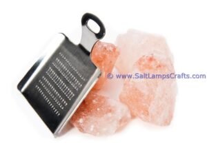 himalayanpinkrocksaltchunkswithmetalgraterandwoodenholderforcookingtasteorganicrocksaltpurestsaltonearth14 Salt Lamps Crafts Manufacture and Exporter