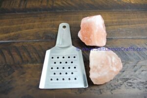 himalayanpinkrocksaltchunkswithmetalgraterandwoodenholderforcookingtasteorganicrocksaltpurestsaltonearth17 Salt Lamps Crafts Manufacture and Exporter