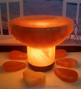 himalayanpinksaltlampscraftedfirebowlwithnaturalcrystalsaltchunkspremiumqualitynighlampstrendyhomedecoruniquegiftideasauthenticfrompakistan08 Salt Lamps Crafts Manufacture and Exporter