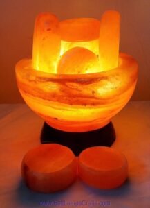 himalayanpinksaltlampsfirebowlwithnaturalcrystalsaltpalmmassgestonespremiumqualitynighlampstrendyhomedecoruniquegiftideasauthenticfrompakistan10 Salt Lamps Crafts Manufacture and Exporter
