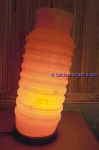 cylinderdesigncraftedhimalayansaltlampperfectfordesksidetablenightlighthomeoffice02 Salt Lamps Crafts Manufacture and Exporter
