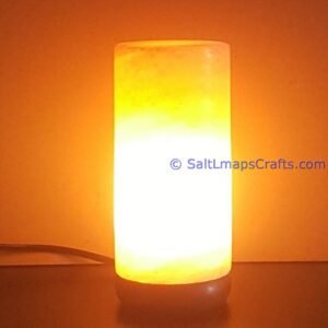 cylinderdesigncraftedhimalayansaltlampperfectfordesksidetablenightlighthomeoffice10 Salt Lamps Crafts Manufacture and Exporter