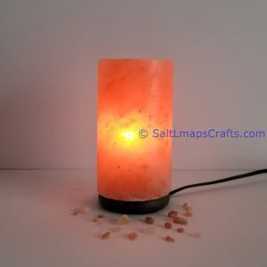 cylinderdesigncraftedhimalayansaltlampperfectfordesksidetablenightlighthomeoffice12 Salt Lamps Crafts Manufacture and Exporter