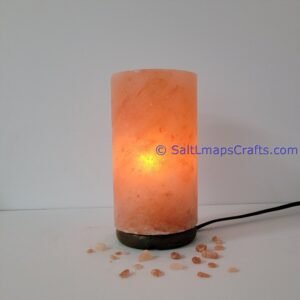 cylinderdesigncraftedhimalayansaltlampperfectfordesksidetablenightlighthomeoffice14 Salt Lamps Crafts Manufacture and Exporter
