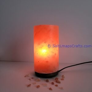 cylinderdesigncraftedhimalayansaltlampperfectfordesksidetablenightlighthomeoffice15 Salt Lamps Crafts Manufacture and Exporter