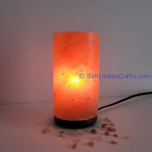 cylinderdesigncraftedhimalayansaltlampperfectfordesksidetablenightlighthomeoffice18 Salt Lamps Crafts Manufacture and Exporter