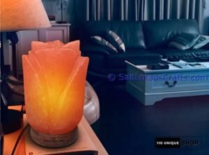 flowerdesigncraftedhimalayansaltlampperfectfordesksidetablenightlighthomeoffice12 Salt Lamps Crafts Manufacture and Exporter