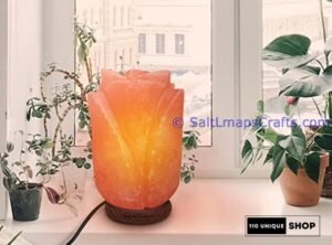 flowerdesigncraftedhimalayansaltlampperfectfordesksidetablenightlighthomeoffice13 Salt Lamps Crafts Manufacture and Exporter