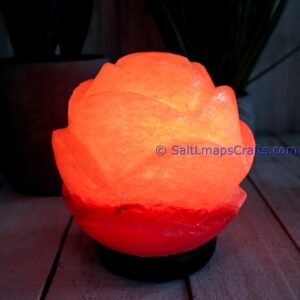 flowerdesigncraftedhimalayansaltlampperfectfordesksidetablenightlighthomeoffice16 Salt Lamps Crafts Manufacture and Exporter