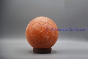 footballdesigncraftedhimalayansaltlampperfectfordesksidetablenightlighthomeoffice01 Salt Lamps Crafts Manufacture and Exporter