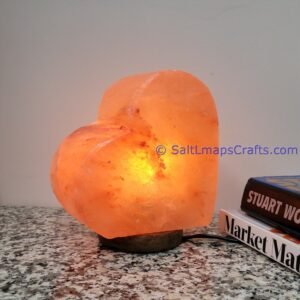heartdesigncraftedhimalayansaltlampperfectfordesksidetablenightlighthomeoffice10 Salt Lamps Crafts Manufacture and Exporter