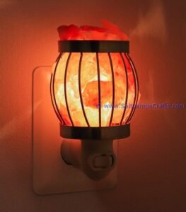 himalayansaltlampnightlightovaldesignironbasketwithcrystalsaltchunkswallhangingrocksaltlampforbedroomsnightlightpluginwalllightforhomedecor12 Salt Lamps Crafts Manufacture and Exporter