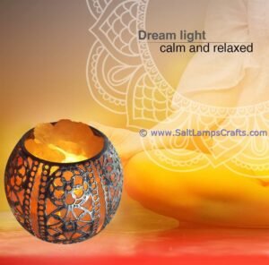 himalayansaltlampnightlightsphererdesignironbasketwithcrystalsaltchunkswallhangingrocksaltlampforbedroomsnightlightpluginwalllightforhomedecor02 Salt Lamps Crafts Manufacture and Exporter