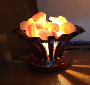 himalayansaltlampsflowerdesignwoodenbasketwithchunksforhomeofficehoteldecoryogapurifyingairwarmandromanticnightlightlamp01 Salt Lamps Crafts Manufacture and Exporter