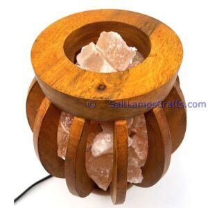himalayansaltlampsovaldesignwoodenbasketwithchunksforhomeofficehoteldecoryogapurifyingairwarmandromanticnightlightlamp01 Salt Lamps Crafts Manufacture and Exporter