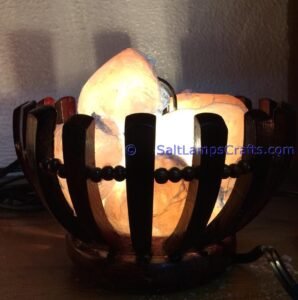 himalayansaltlampsroundbowldesignwoodenbasketwithchunksforhomeofficehoteldecoryogapurifyingairwarmandromanticnightlightlamp01 Salt Lamps Crafts Manufacture and Exporter