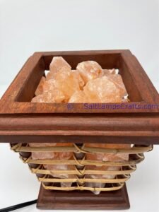 himalayansaltlampssquaredesignwoodenbasketwithchunksforhomeofficehoteldecoryogapurifyingairwarmandromanticnightlightlamp18 Salt Lamps Crafts Manufacture and Exporter