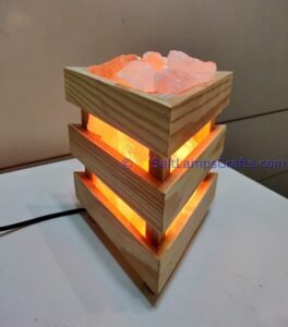himalayansaltlampstriangledesignwoodenbasketwithchunksforhomeofficehoteldecoryogapurifyingairwarmandromanticnightlightlamp05 Salt Lamps Crafts Manufacture and Exporter