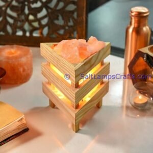 himalayansaltlampstriangledesignwoodenbasketwithchunksforhomeofficehoteldecoryogapurifyingairwarmandromanticnightlightlamp08 Salt Lamps Crafts Manufacture and Exporter
