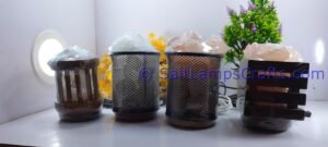 himalayansaltlampswithchunkscylindermetalbasketforhomeofficehoteldecoryogapurifyingairwarmandromanticnightlightwithsolidwoodouterframe09 Salt Lamps Crafts Manufacture and Exporter