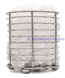 himalayansaltlampswithchunkscylindermetalbasketforhomeofficehoteldecoryogapurifyingairwarmandromanticnightlightwithsolidwoodouterframe19 Salt Lamps Crafts Manufacture and Exporter