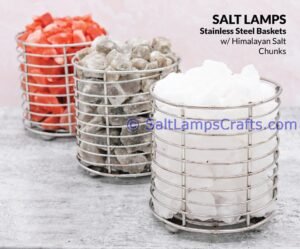 himalayansaltlampswithchunkscylindermetalbasketforhomeofficehoteldecoryogapurifyingairwarmandromanticnightlightwithsolidwoodouterframe21 Salt Lamps Crafts Manufacture and Exporter