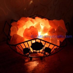 himalayansaltlampswithchunksrectanglemetalbasketforhomeofficehoteldecoryogapurifyingairwarmandromanticnightlightwithsolidwoodouterframe02 Salt Lamps Crafts Manufacture and Exporter