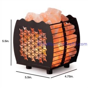 himalayansaltlampswithchunksrectanglemetalbasketforhomeofficehoteldecoryogapurifyingairwarmandromanticnightlightwithsolidwoodouterframe10 Salt Lamps Crafts Manufacture and Exporter