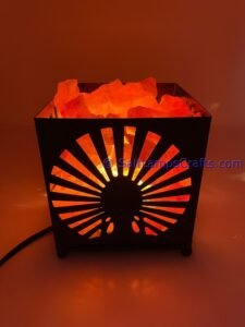 himalayansaltlampswithchunkssquaremetalbasketforhomeofficehoteldecoryogapurifyingairwarmandromanticnightlightwithsolidwoodouterframe29 Salt Lamps Crafts Manufacture and Exporter