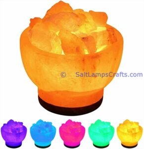 himalayansaltusblampsbowlswithchunksrealwoodbasepinksaltcrystalsmulticolorledswithusbplugautocolorchangehealingmeditationrelaxation41 Salt Lamps Crafts Manufacture and Exporter