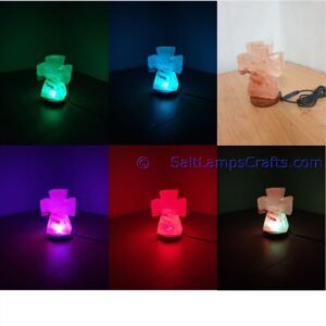 himalayansaltusblampscrossshaperealwoodbasepinksaltcrystalsmulticolorledswithusbplugautocolorchangehealingmeditationrelaxation01 Salt Lamps Crafts Manufacture and Exporter