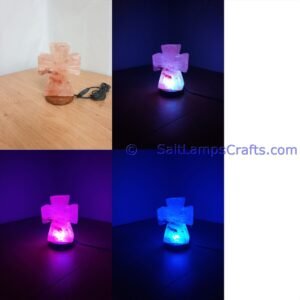himalayansaltusblampscrossshaperealwoodbasepinksaltcrystalsmulticolorledswithusbplugautocolorchangehealingmeditationrelaxation03 Salt Lamps Crafts Manufacture and Exporter