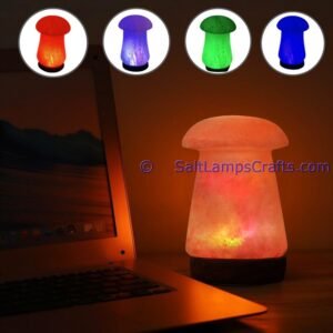 himalayansaltusblampsmushroomsshaperealwoodbasepinksaltcrystalsmulticolorledswithusbplugautocolorchangehealingmeditationrelaxation06 Salt Lamps Crafts Manufacture and Exporter